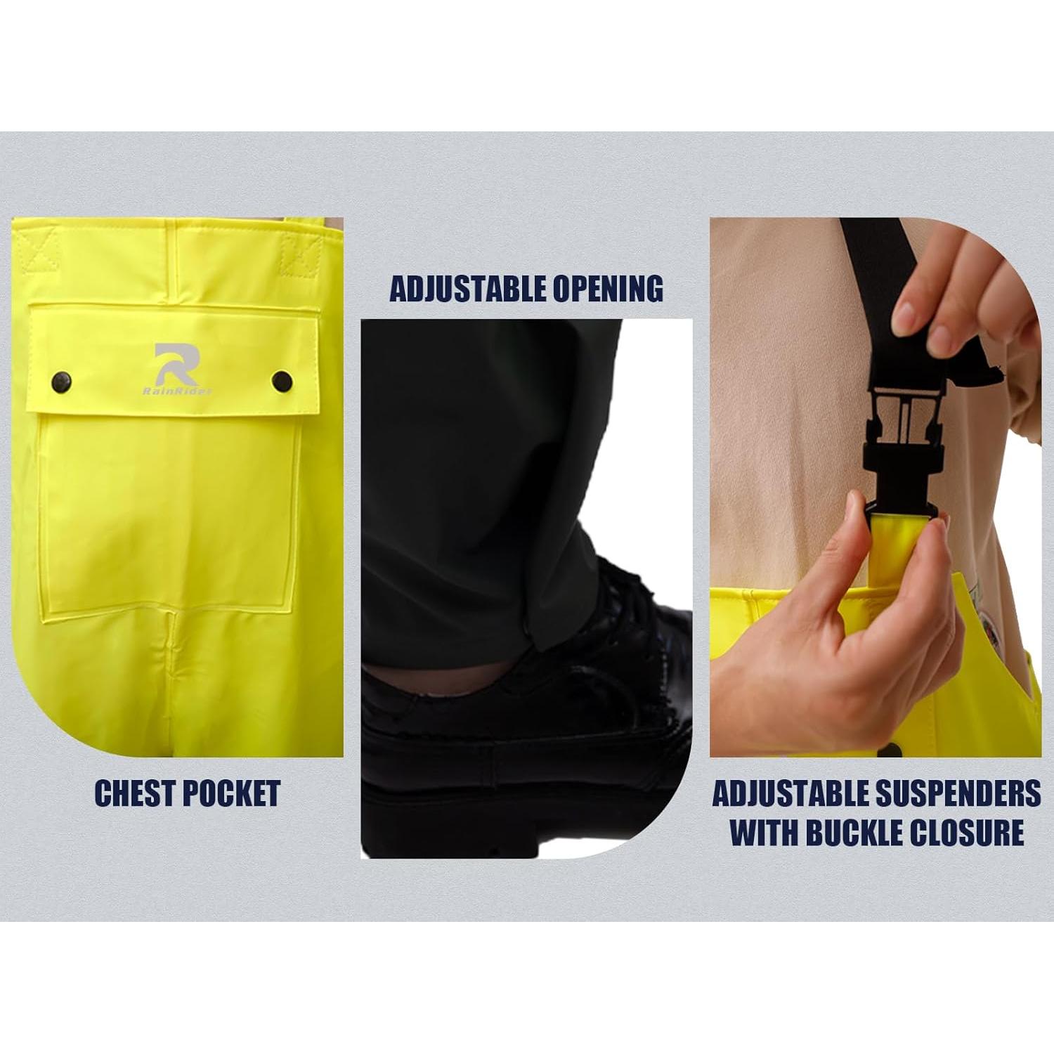 Traje de Lluvia Impermeable RainRider Unisex Fluorescente