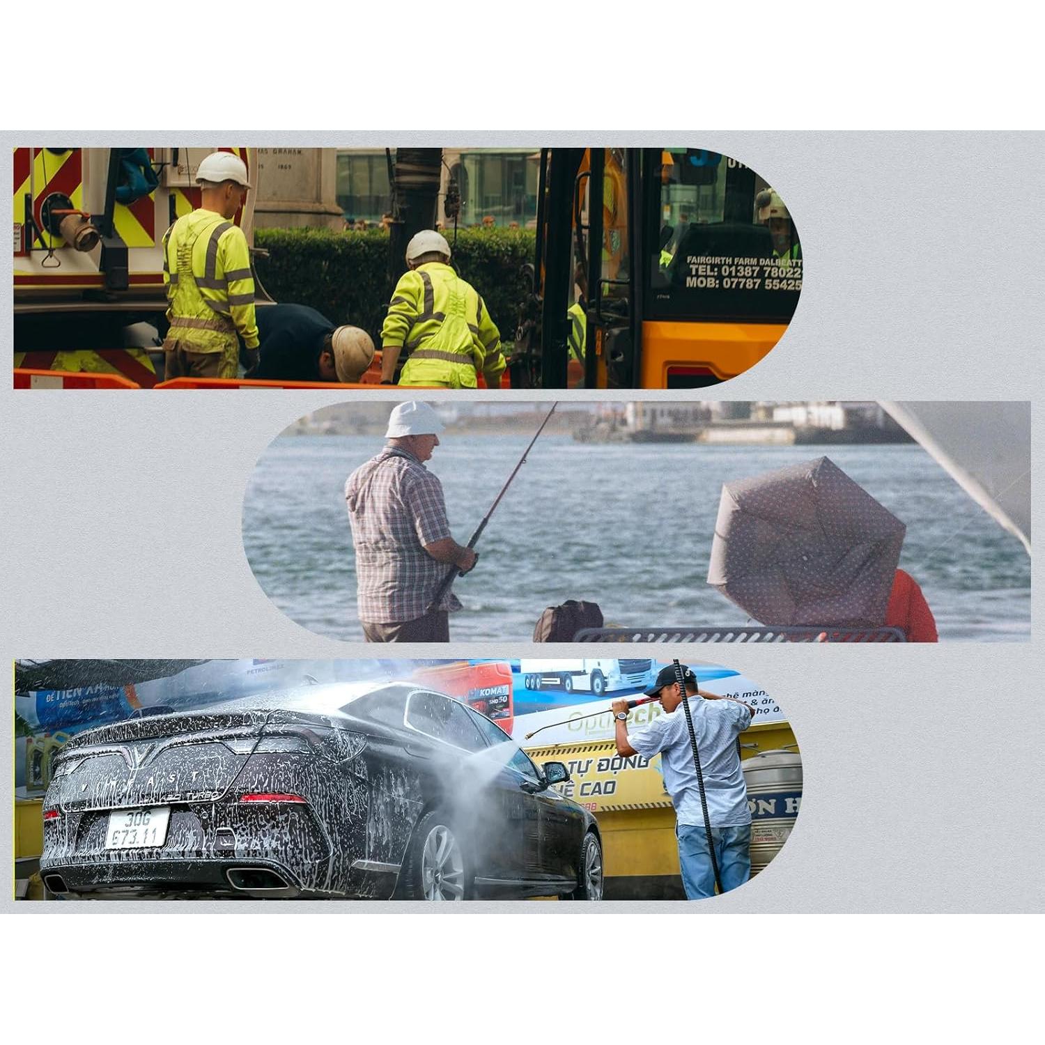 Traje de Lluvia Impermeable RainRider Unisex Fluorescente