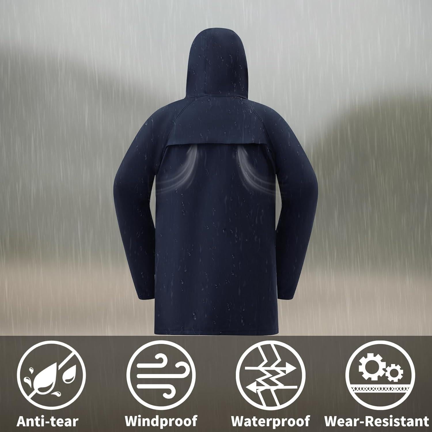 Traje de Lluvia RainRider Unisex Impermeable Mediano Marino