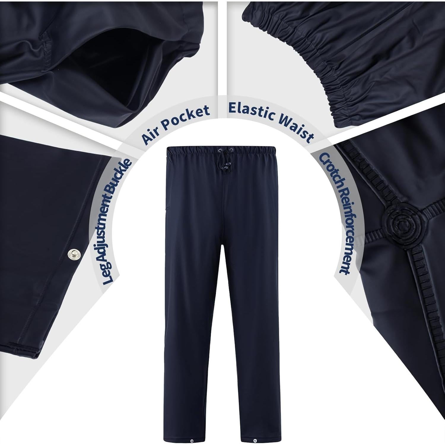 Traje de Lluvia RainRider Unisex Impermeable Mediano Marino