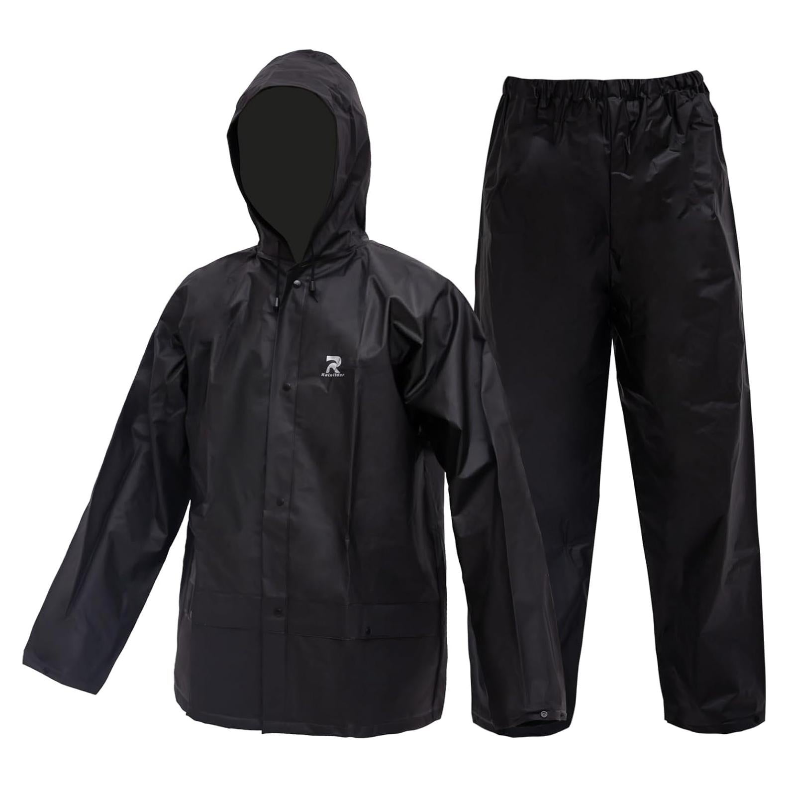Traje de Lluvia Ultra-Ligero RainRider XX-Large Negro Impermeable