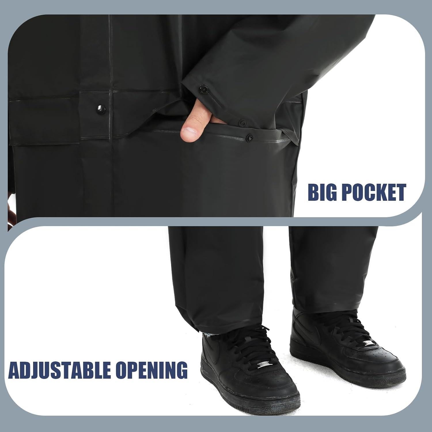 Traje de Lluvia Ultra-Ligero RainRider XX-Large Negro Impermeable