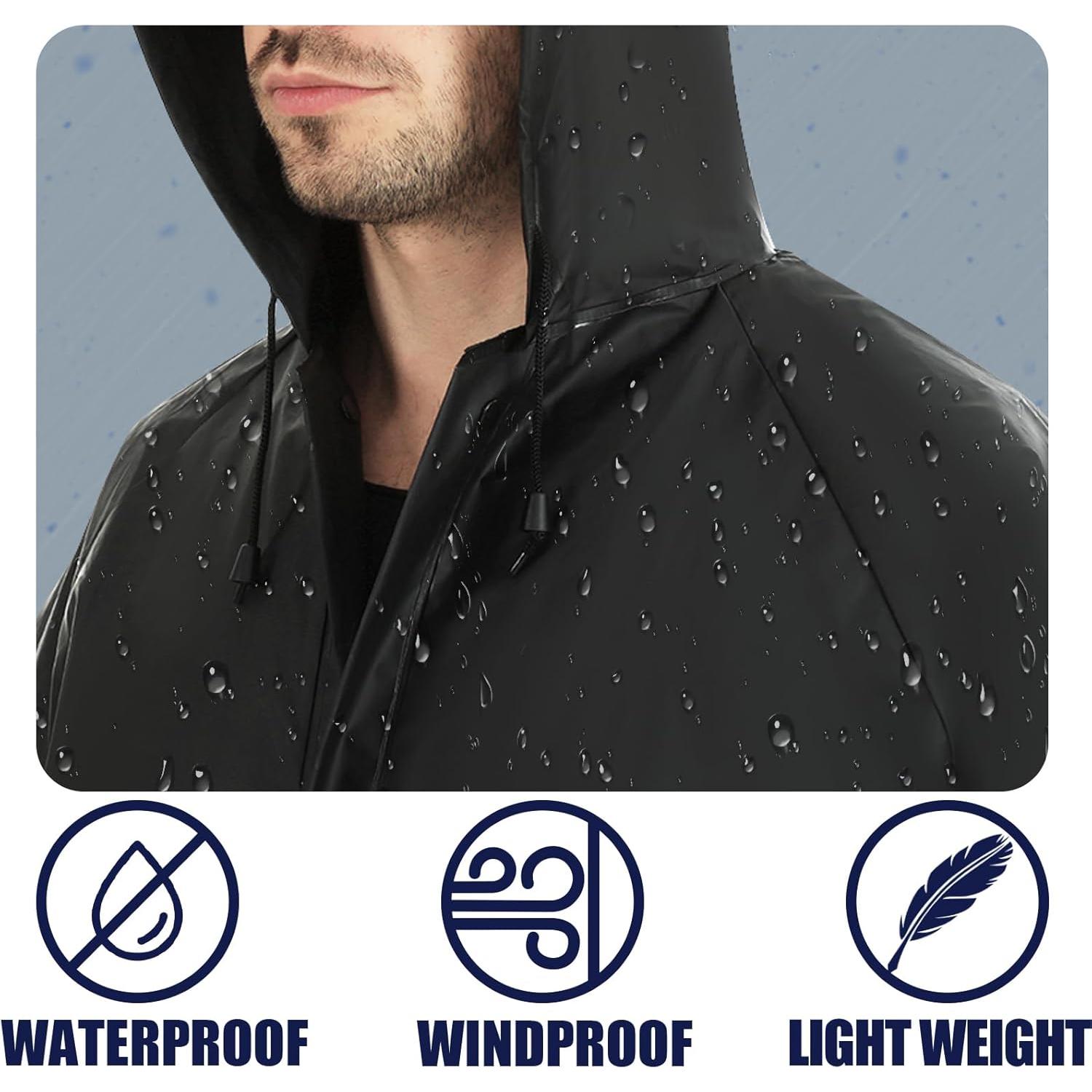 Traje de Lluvia Ultra-Ligero RainRider XX-Large Negro Impermeable