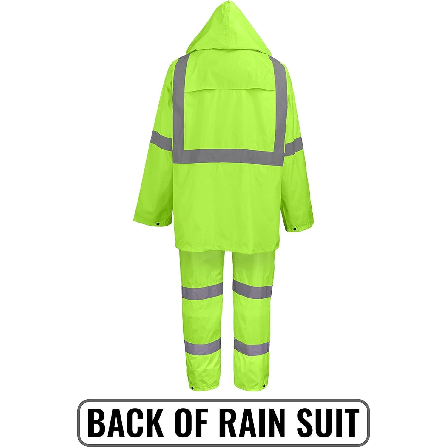 Conjunto de Lluvia Reflectante Global Glove Talla S Amarillo