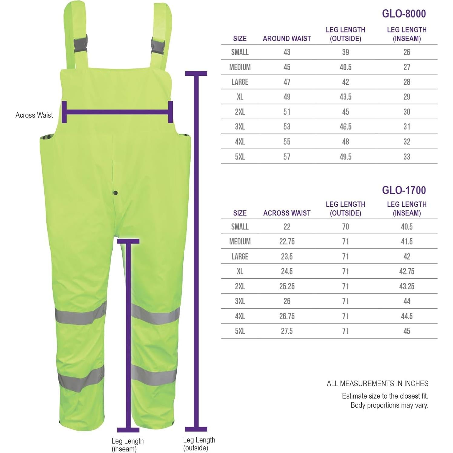 Conjunto de Lluvia Reflectante Global Glove Talla S Amarillo