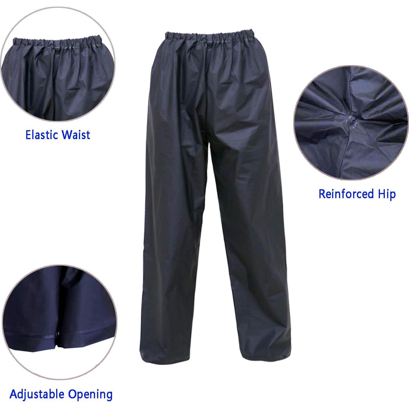 Traje de Lluvia Ultra-Lite Unisex Impermeable 2 Piezas Negro