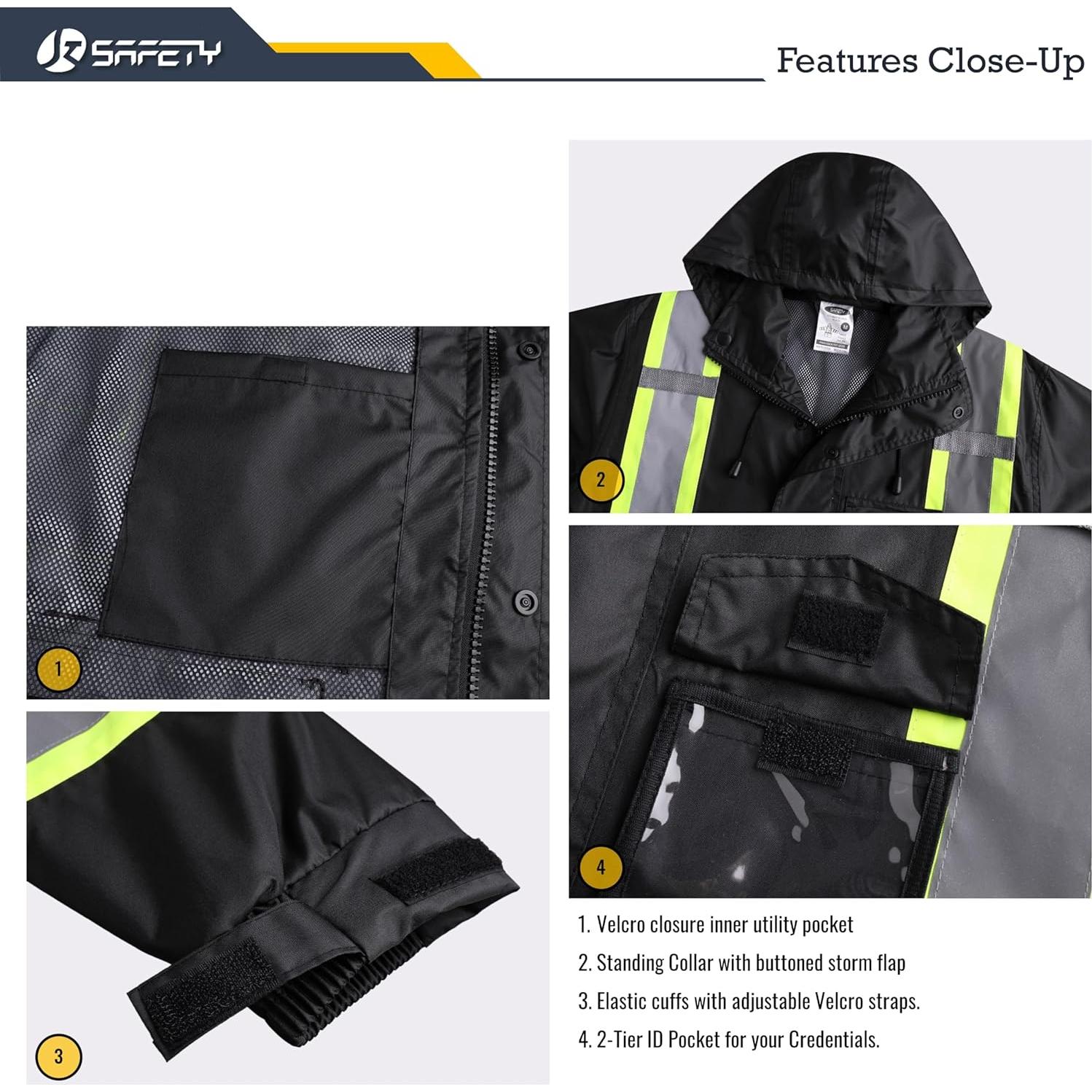 Conjunto Impermeable Reflectante JKSafety - Chaqueta y Pantalones L