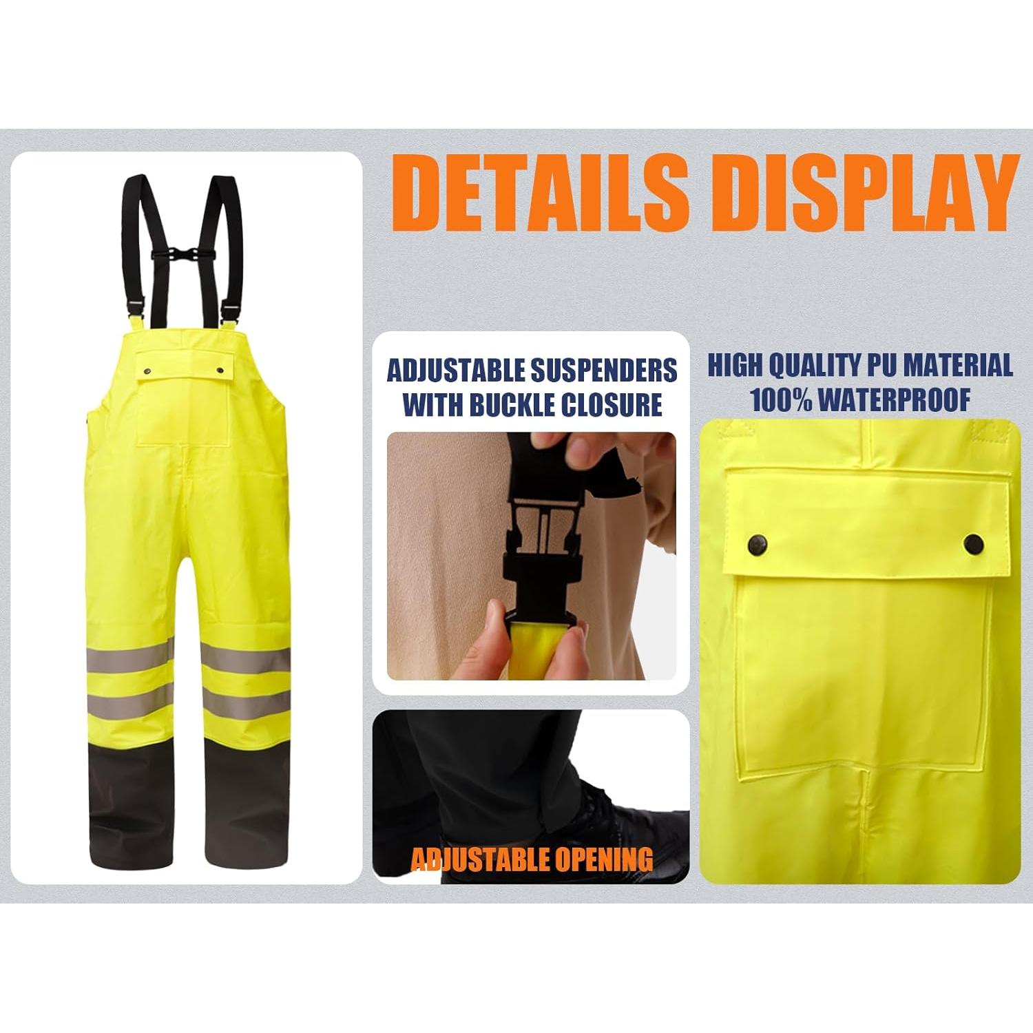 Traje de Lluvia Rizzon Unisex Impermeable Hi-Vis Grande