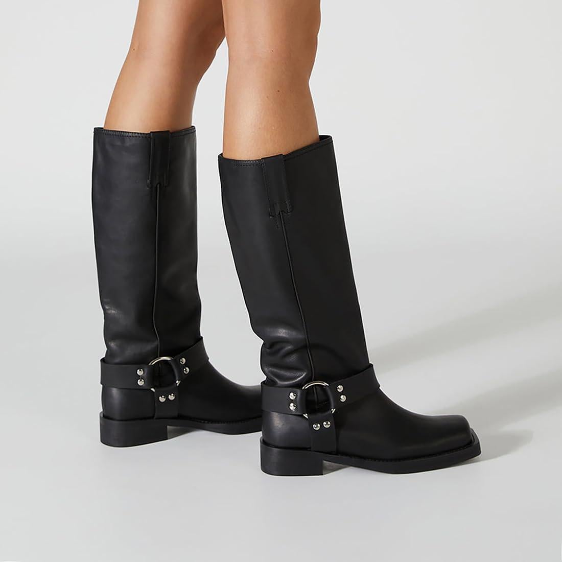 Botas Altas de Rodilla FIFSY para Mujeres - Punta Cuadrada