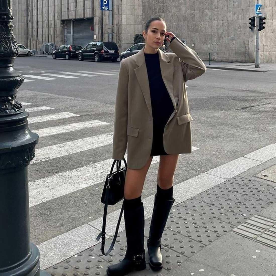 Botas Altas de Rodilla FIFSY para Mujeres - Punta Cuadrada