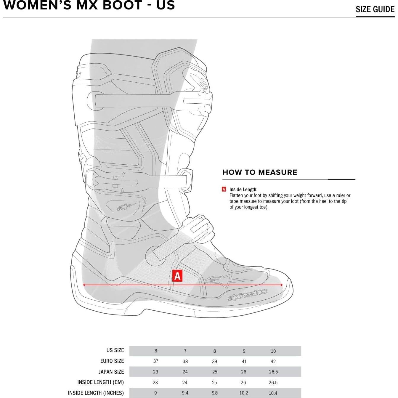 Botas de Motocicleta Alpinestars Stella Tech 3 Mujer 8 Negro/Blanco