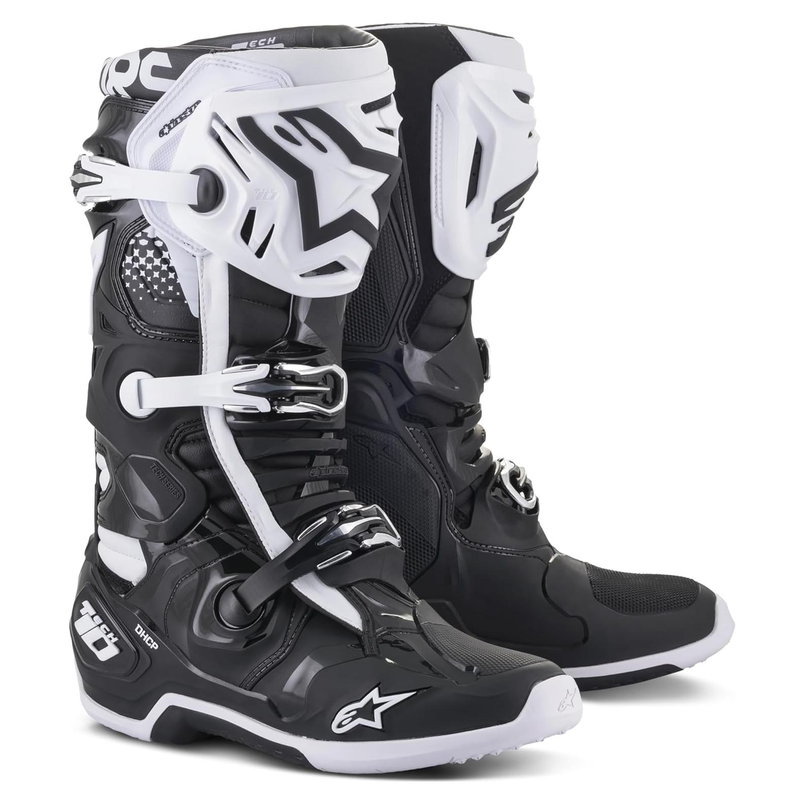 Botas de motocross Alpinestars Tech 10 para hombres - Negro
