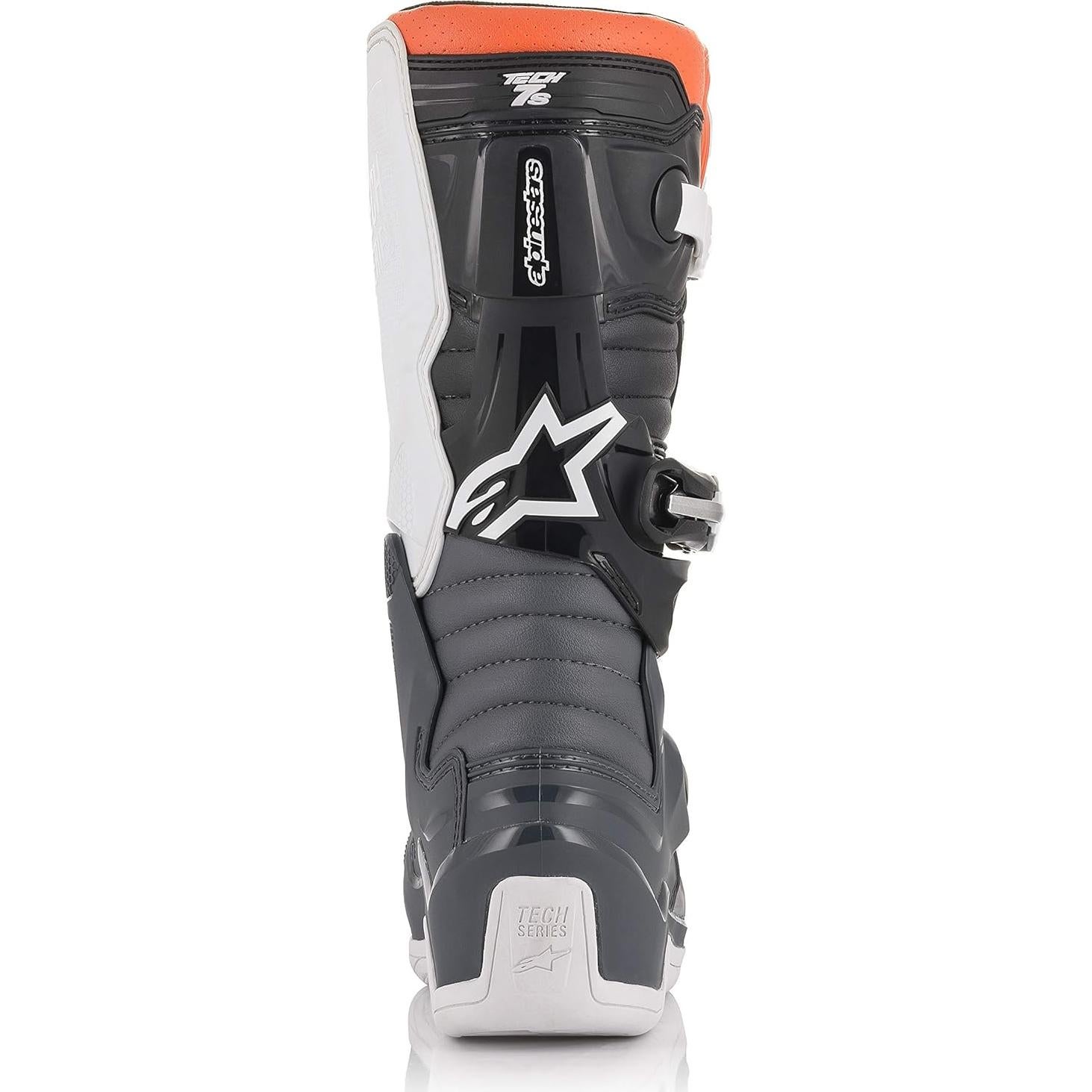 Botas Tech 7S Unisex Niños Alpinestars Negro/Gris/Blanco/Naranja