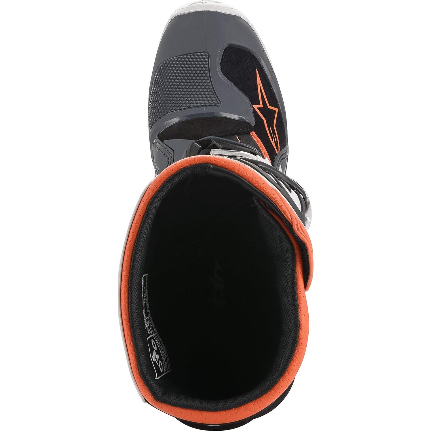 Botas Tech 7S Unisex Niños Alpinestars Negro/Gris/Blanco/Naranja