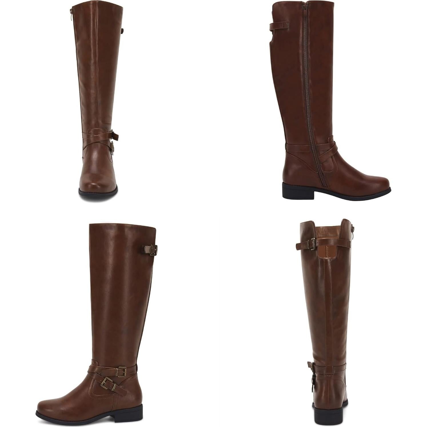 Botas Altas de Rodilla Ermonn para Mujeres de Cuero Sintético