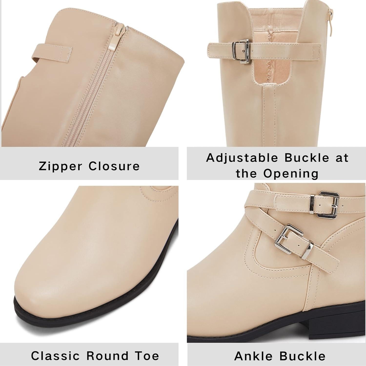 Botas Altas de Rodilla Ermonn para Mujeres de Cuero Sintético