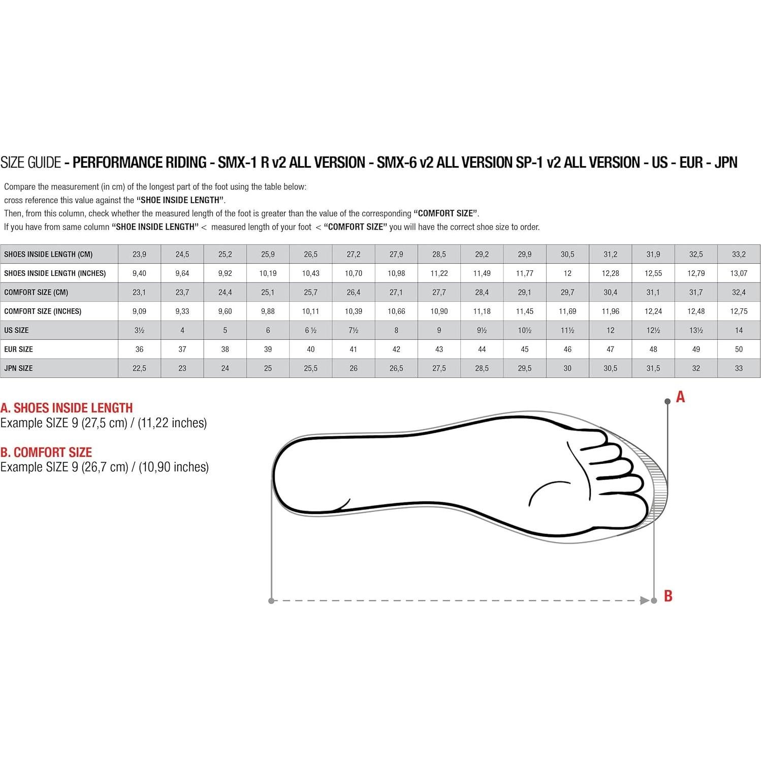 Botín Deportivo Alpinestars SMX S Hombre 45 Negro/Blanco