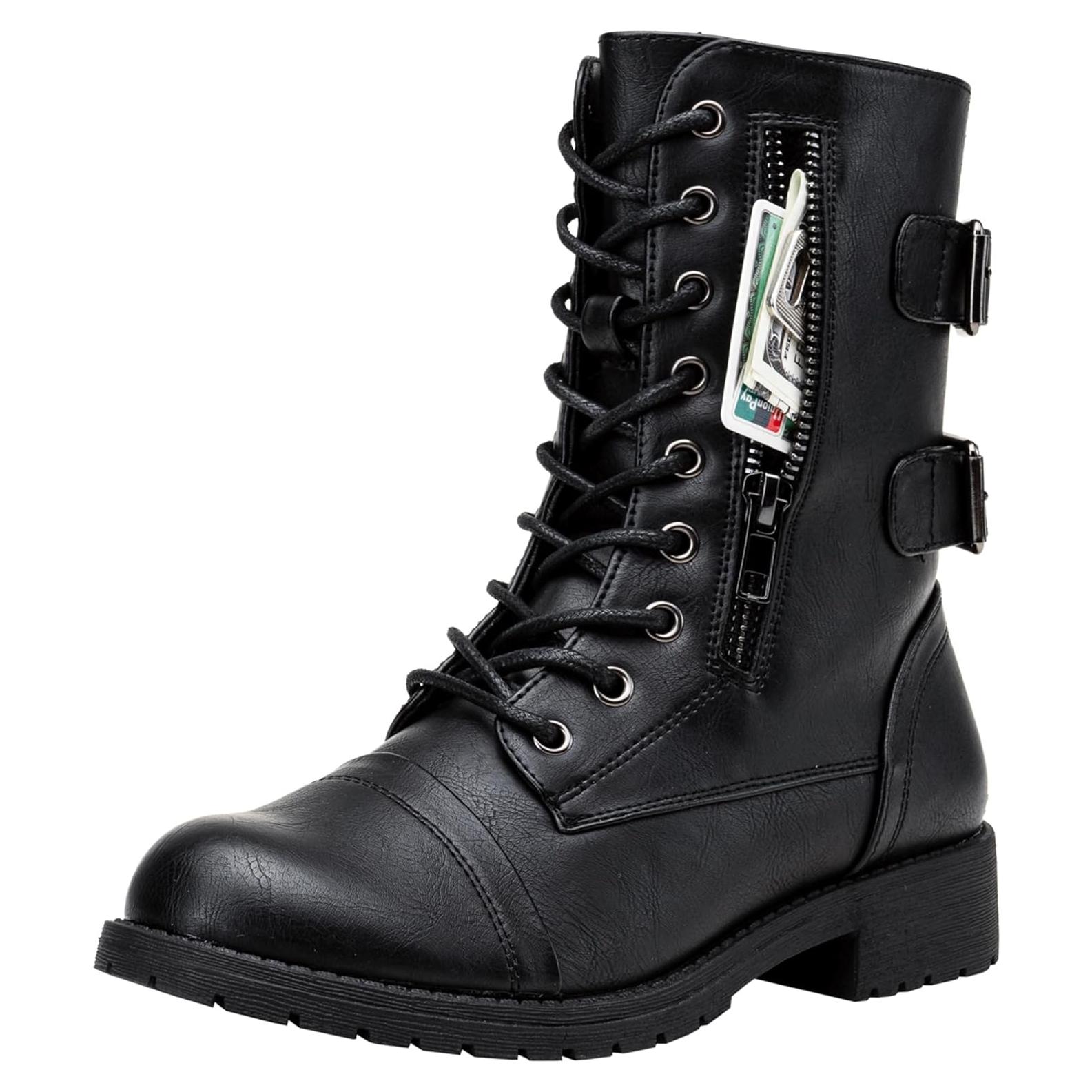 Botas de Combate Vepose 928 para Mujeres con Bolsillo Lateral
