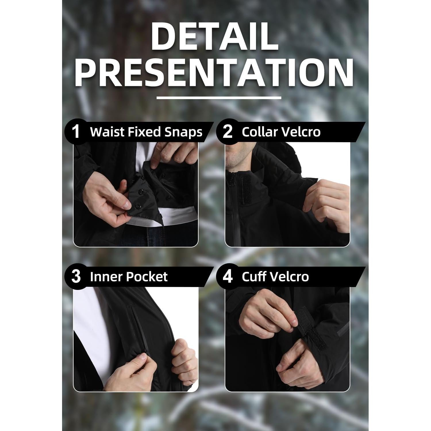 Chaqueta Calentada SAVIOR HEAT Hombre Impermeable 10 Horas