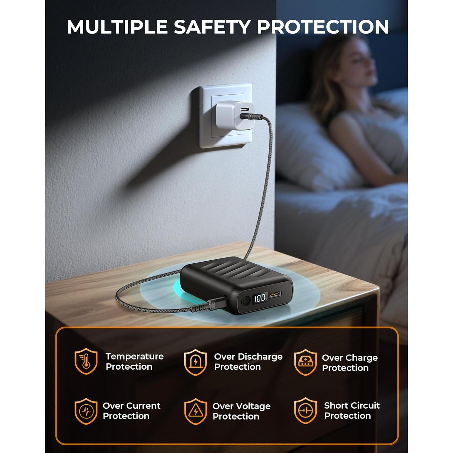 Batería 20000mAh 7.4V para Chaleco Térmico ORORO Venustas