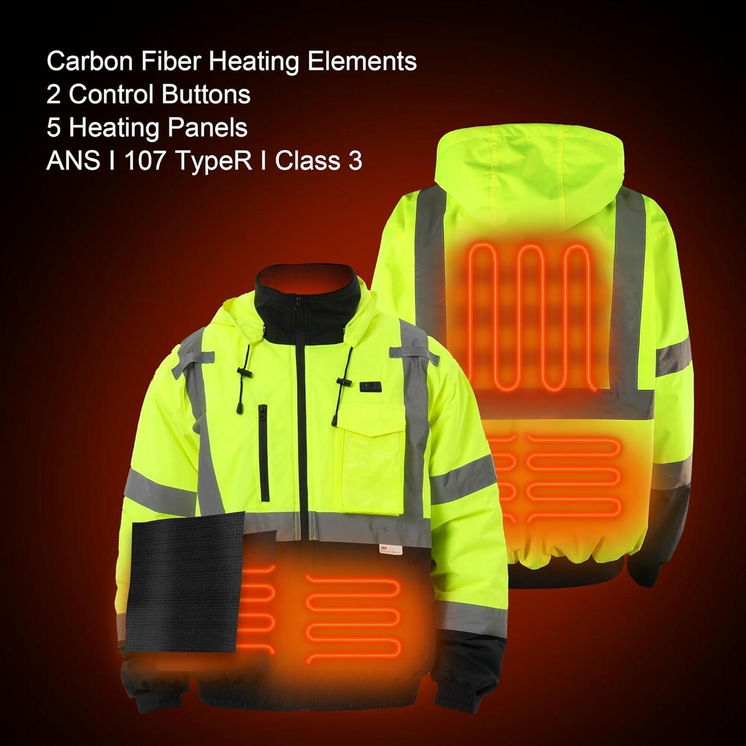 Chaqueta Calentada de Seguridad Hi-Vis DPSAFETY Mediana