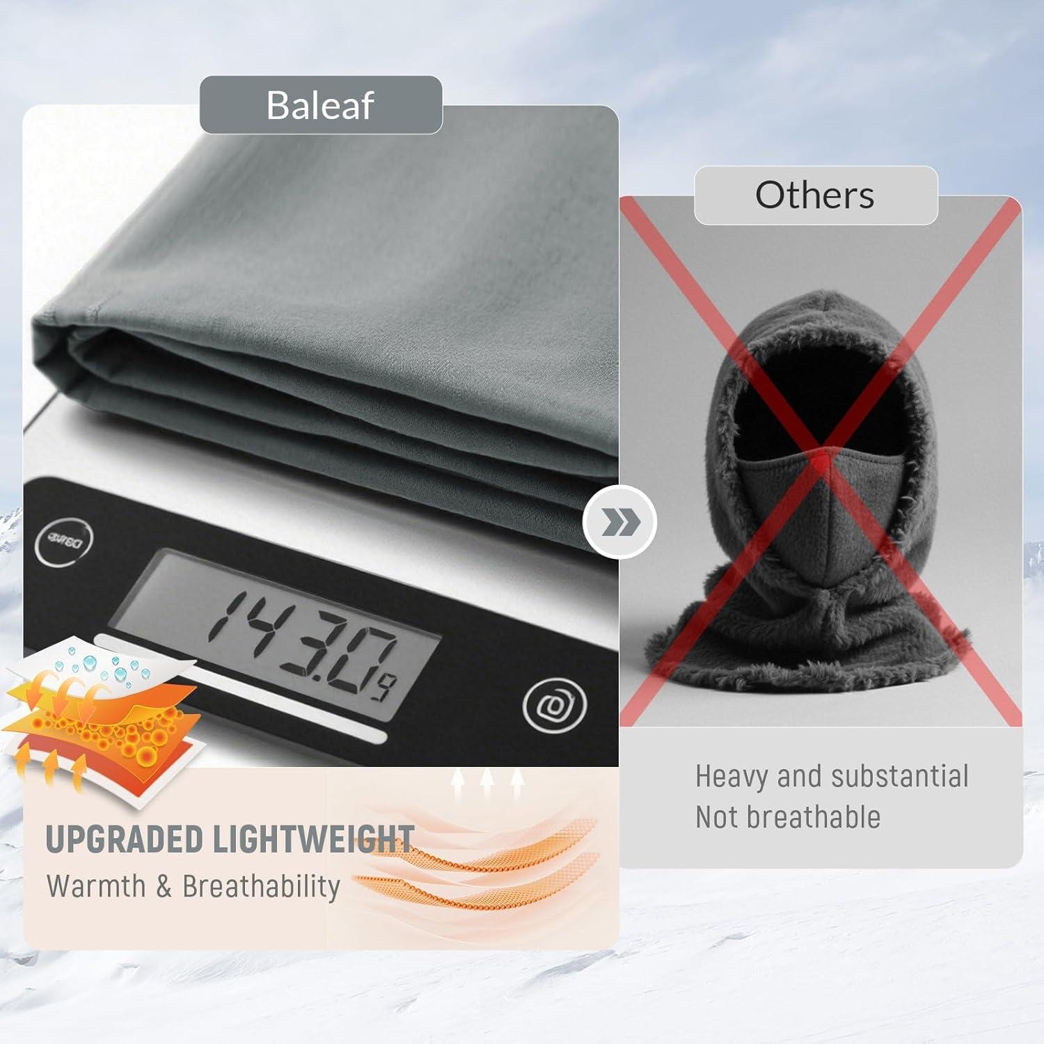 Pasamontañas Baleaf Gris Térmico Resistente al Agua Unisex