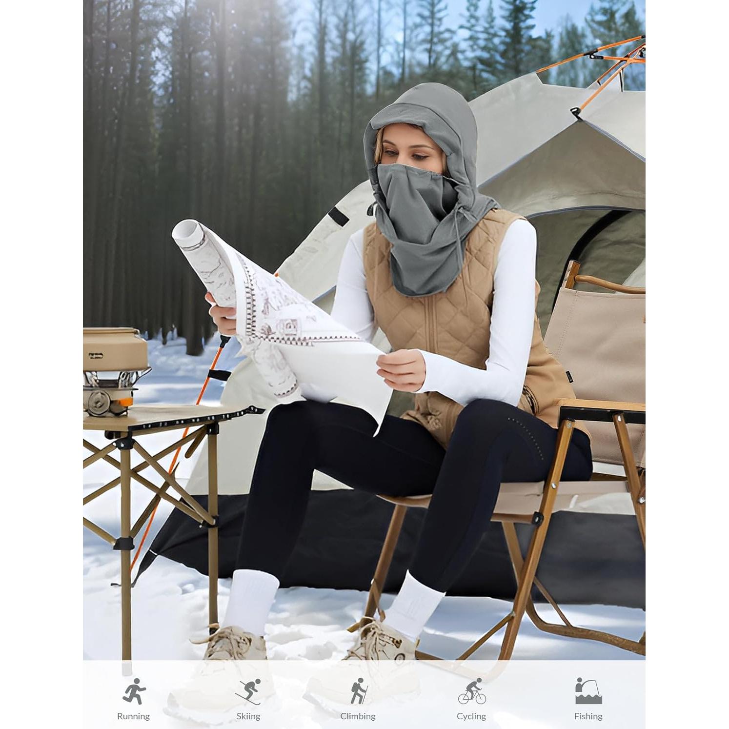 Pasamontañas Baleaf Gris Térmico Resistente al Agua Unisex