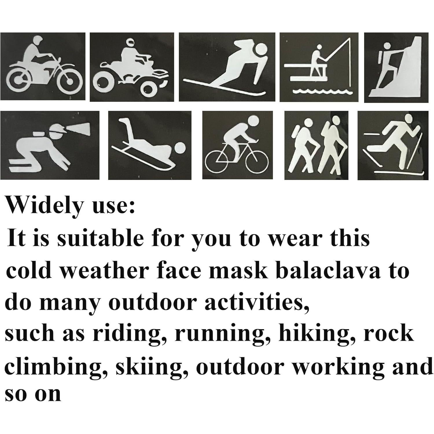 6 Máscaras Balaclava de Poliéster UV para Deportes al Aire Libre