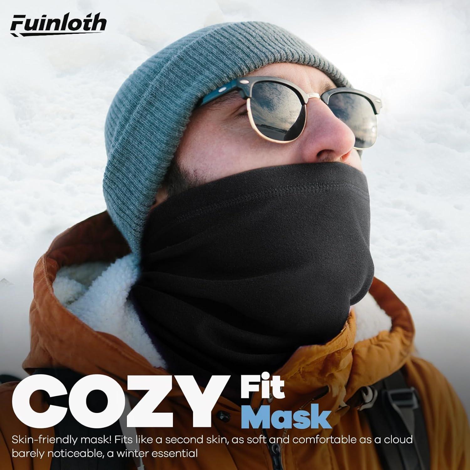 Gaiter de Cuello Térmico Fuinloth 2 Pack - Unisex Negro