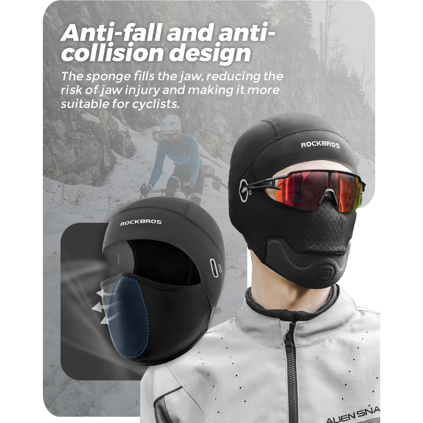 Balaclava ROCKBROS Térmica Unisex con Almohadilla Anticaída