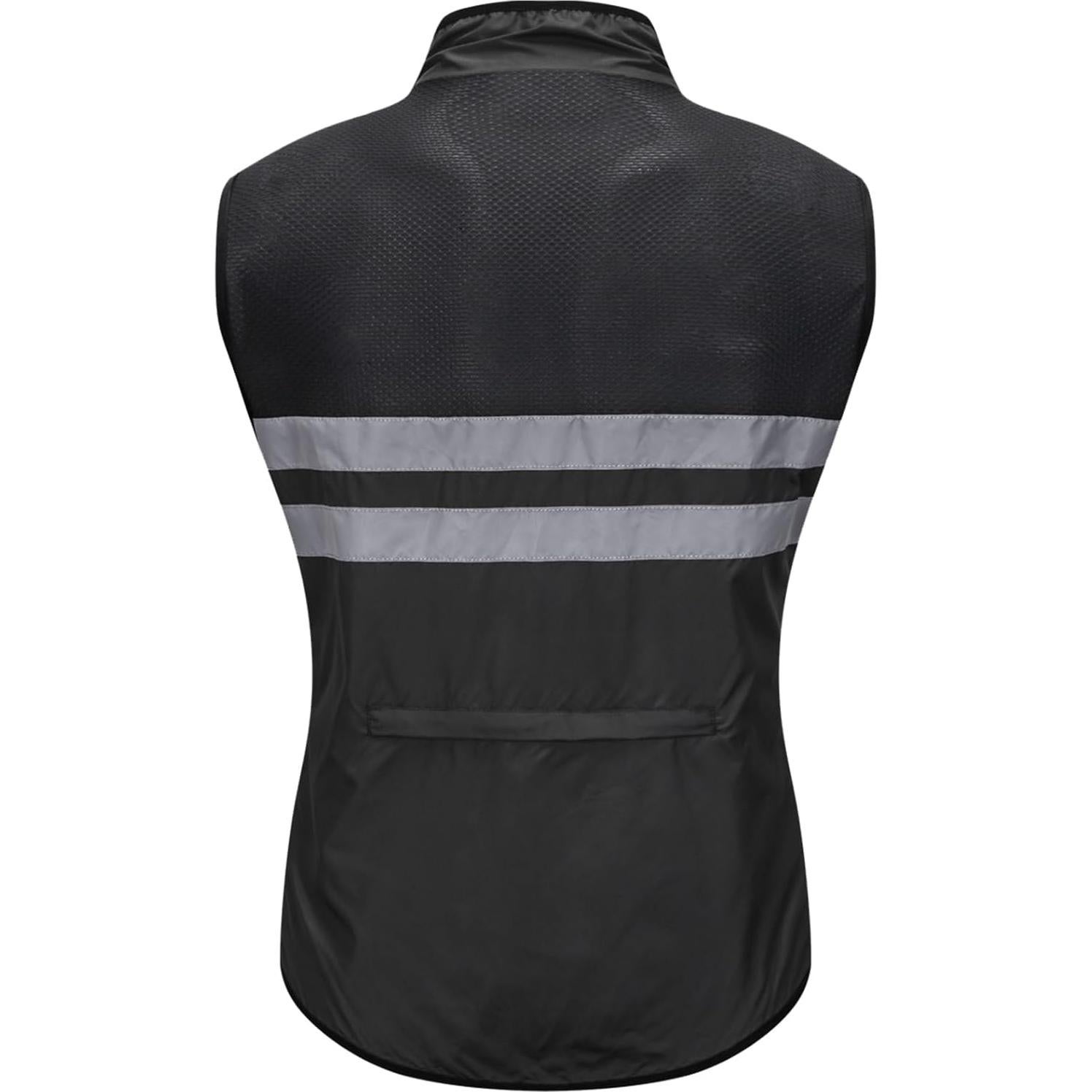 WOSAWE Men's High Visibility Cycling Wind Jacket Water Resistance Reflective Windbreaker