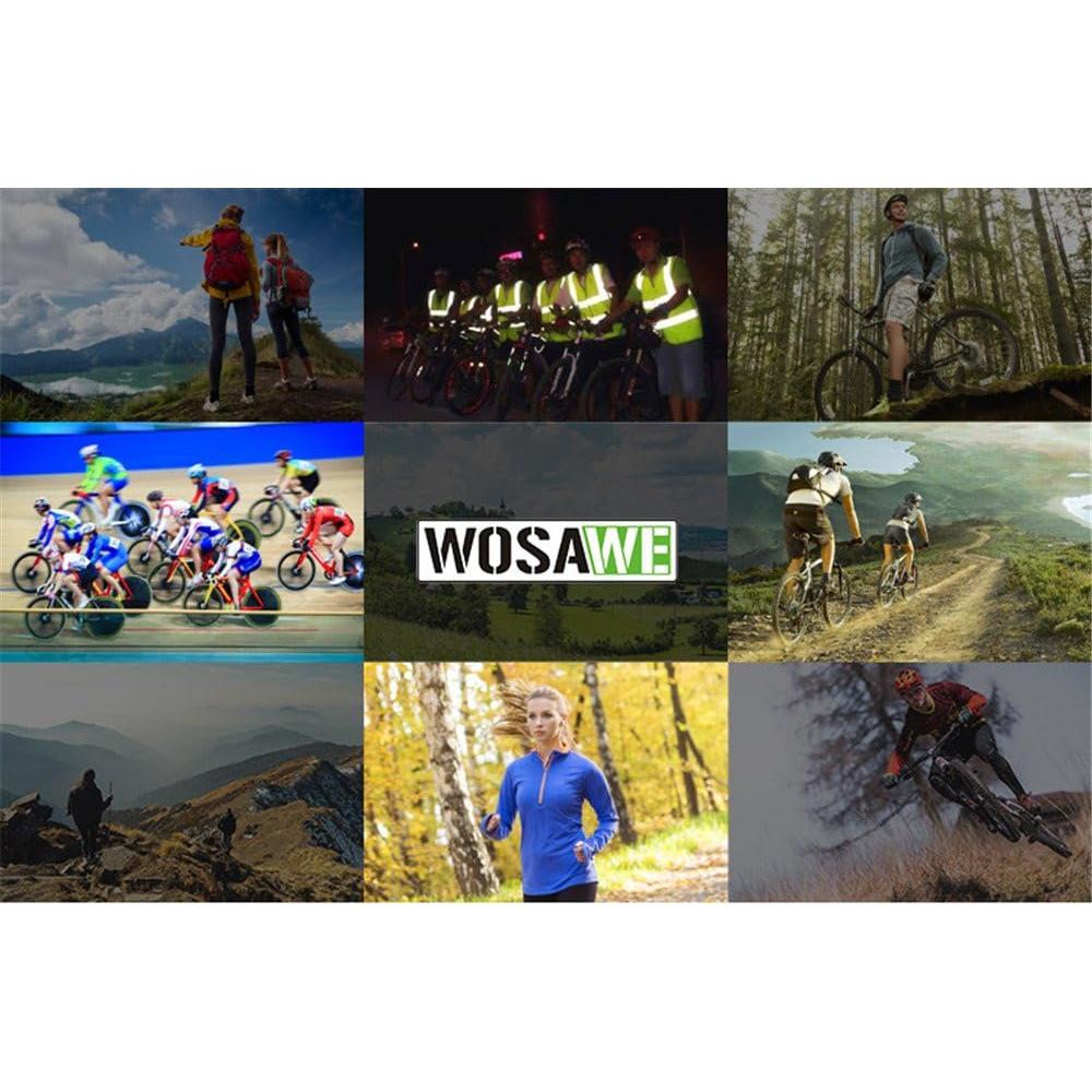 WOSAWE Men's High Visibility Cycling Wind Jacket Water Resistance Reflective Windbreaker