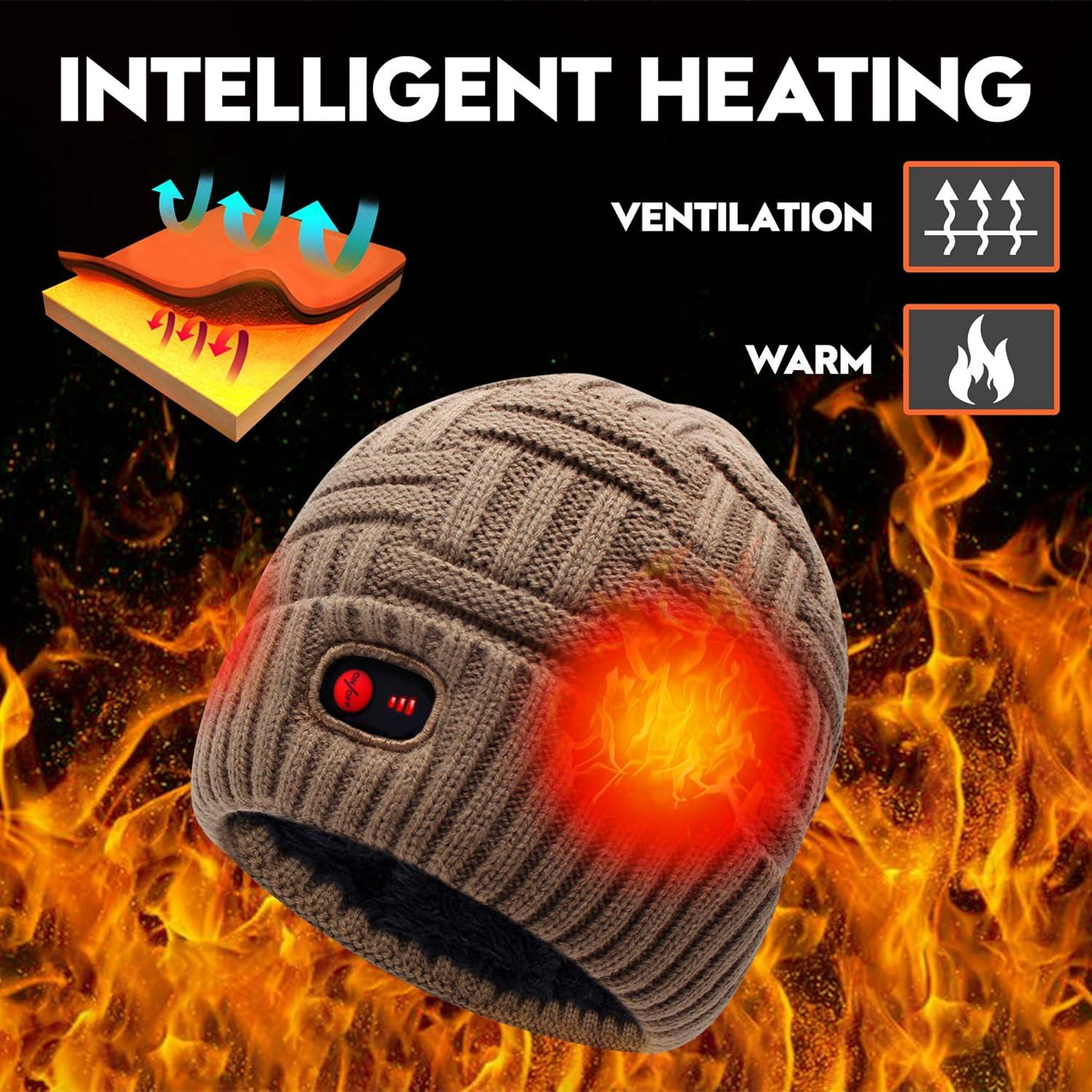 Gorro Calentado Autocastle 7.4V Unisex Recargable Invierno