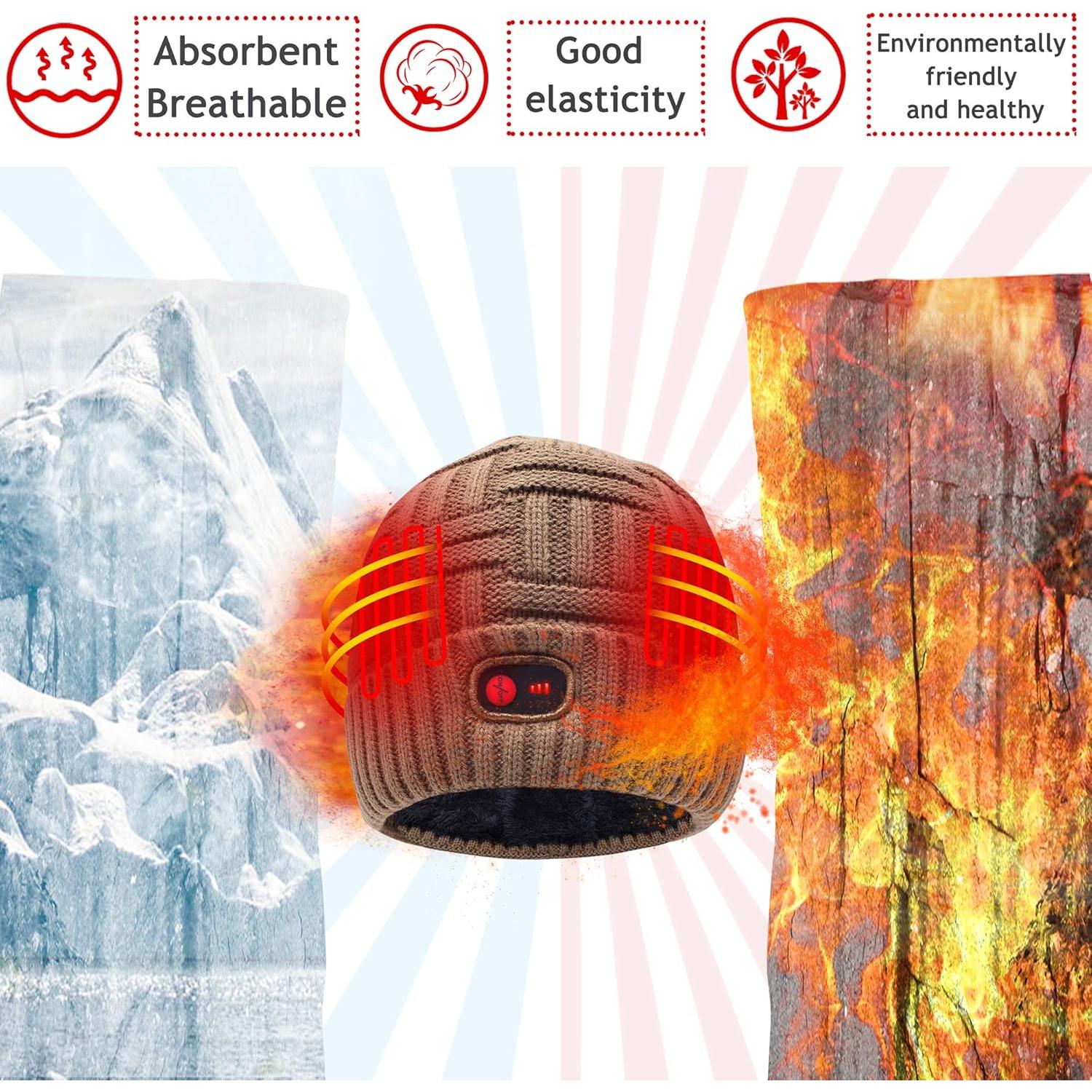 Gorro Calentado Autocastle 7.4V Unisex Recargable Invierno