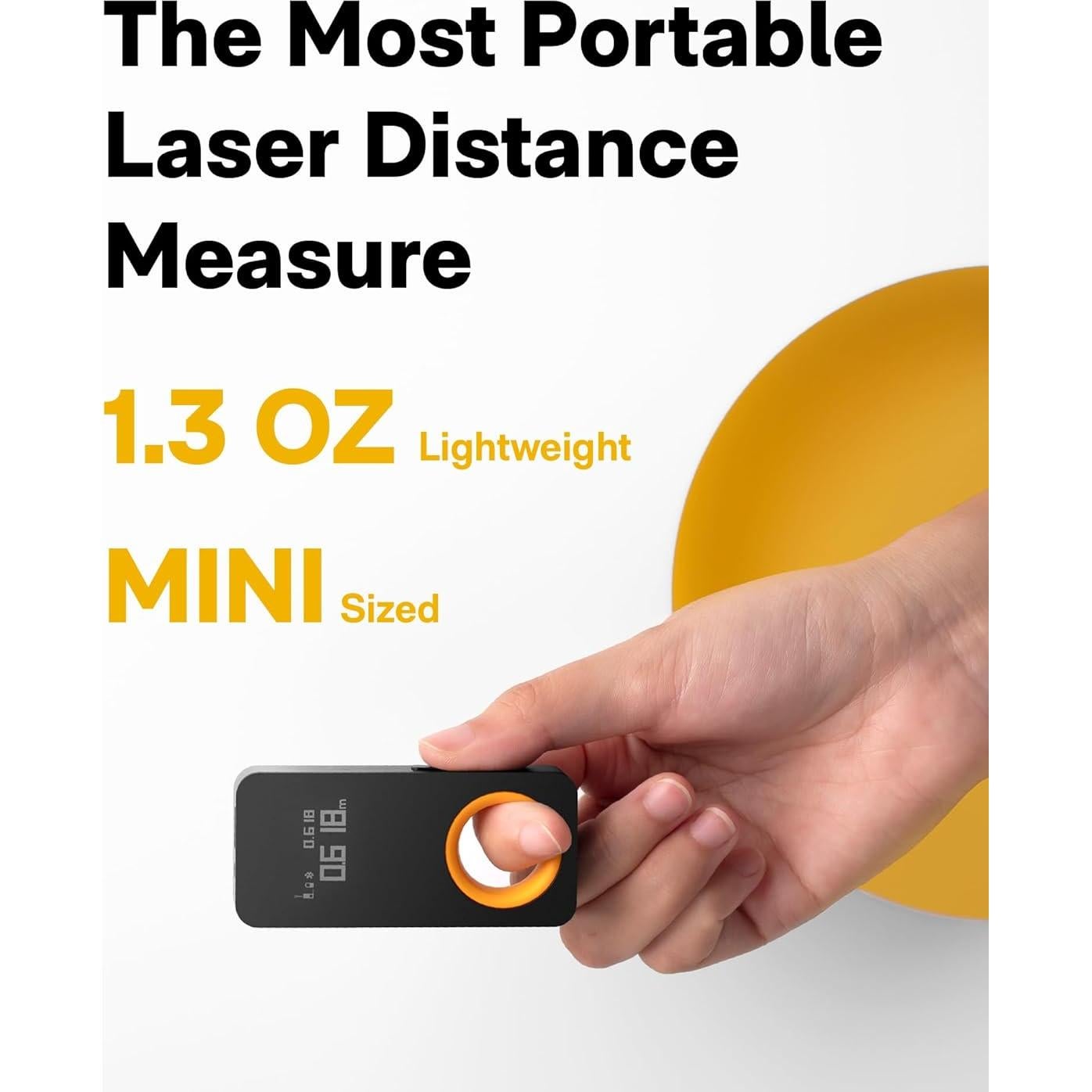 HOTO Medidor Láser 29.87m Pantalla OLED Bluetooth