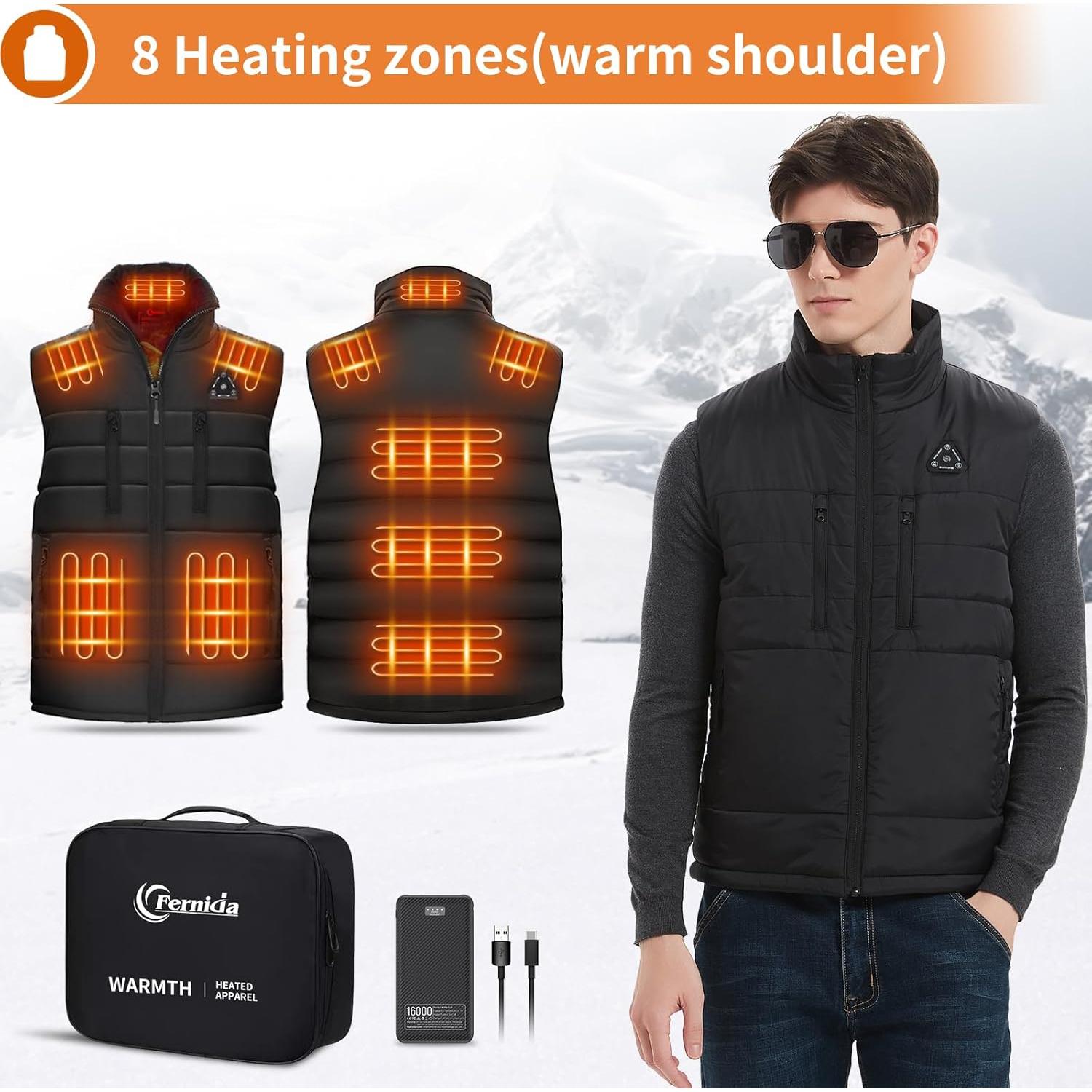 Chaleco Térmico Eléctrico FERNIDA 7.4V 16000mAh Hombre Mujer