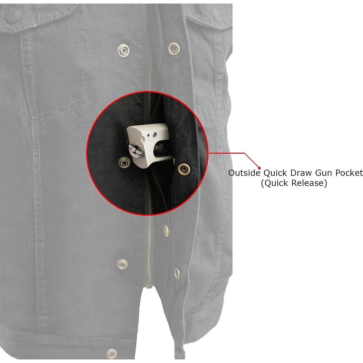 Chaleco de Mezclilla Milwaukee Leather MDM3000 Hombre Azul