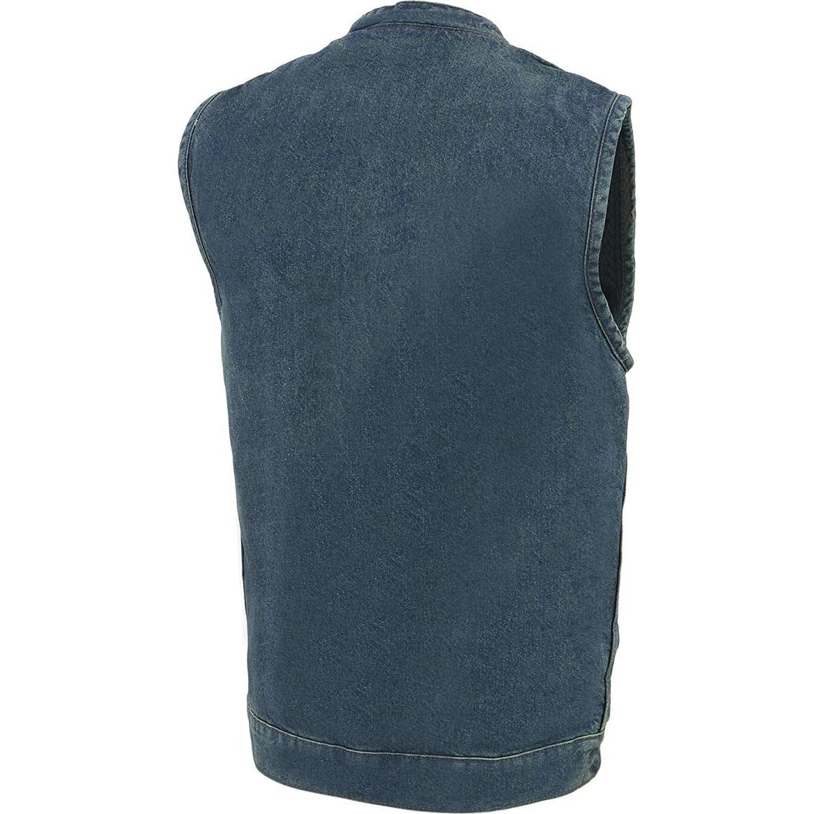 Chaleco de Mezclilla Milwaukee Leather MDM3000 Hombre Azul