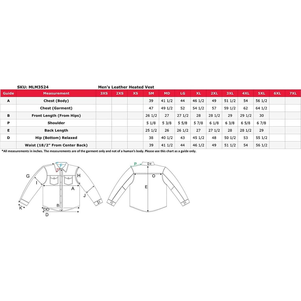 Chaleco de cuero calefactable Milwaukee Leather MLM3524SET