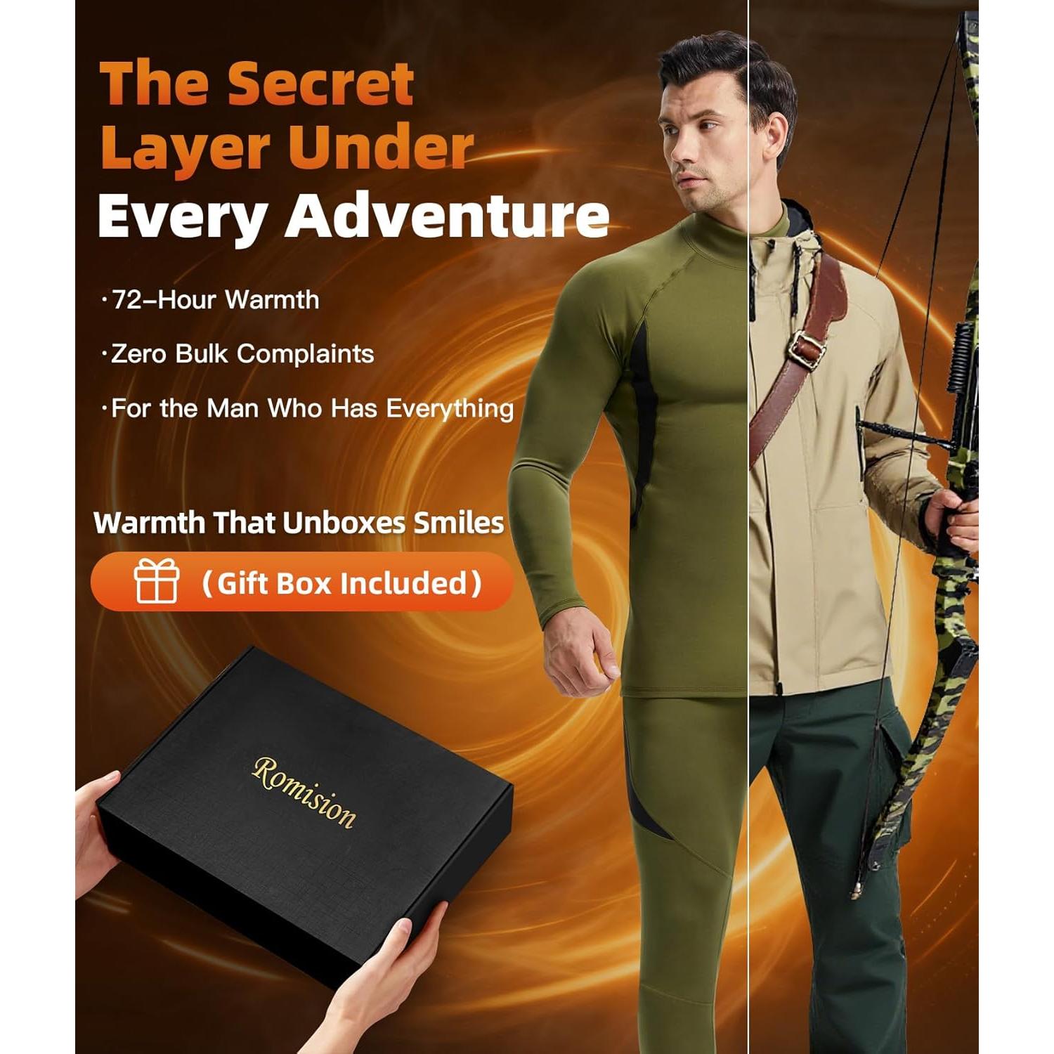 Ropa Interior Térmica para Hombres Romision - Long Johns Mediano