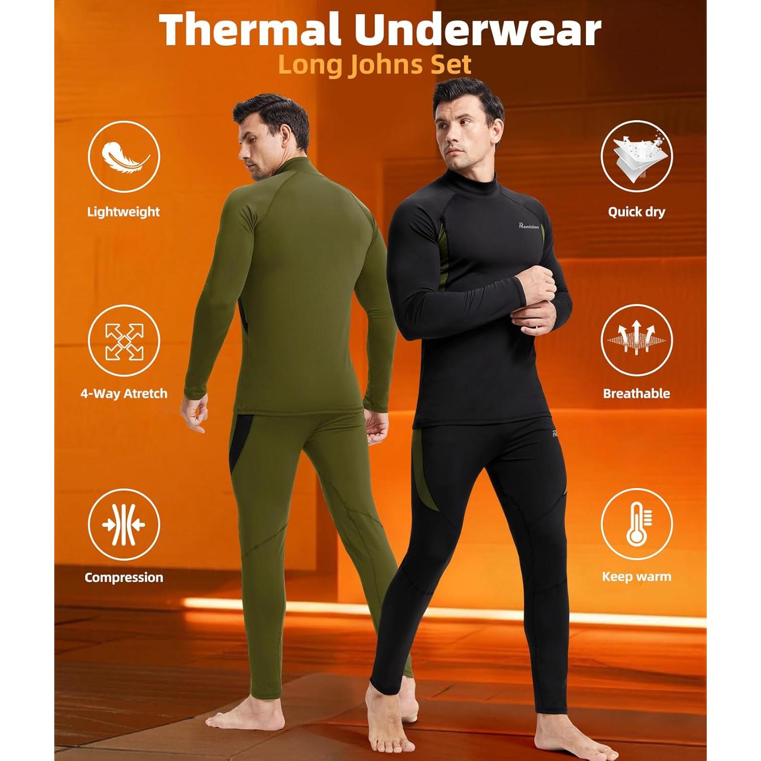 Ropa Interior Térmica para Hombres Romision - Long Johns Mediano