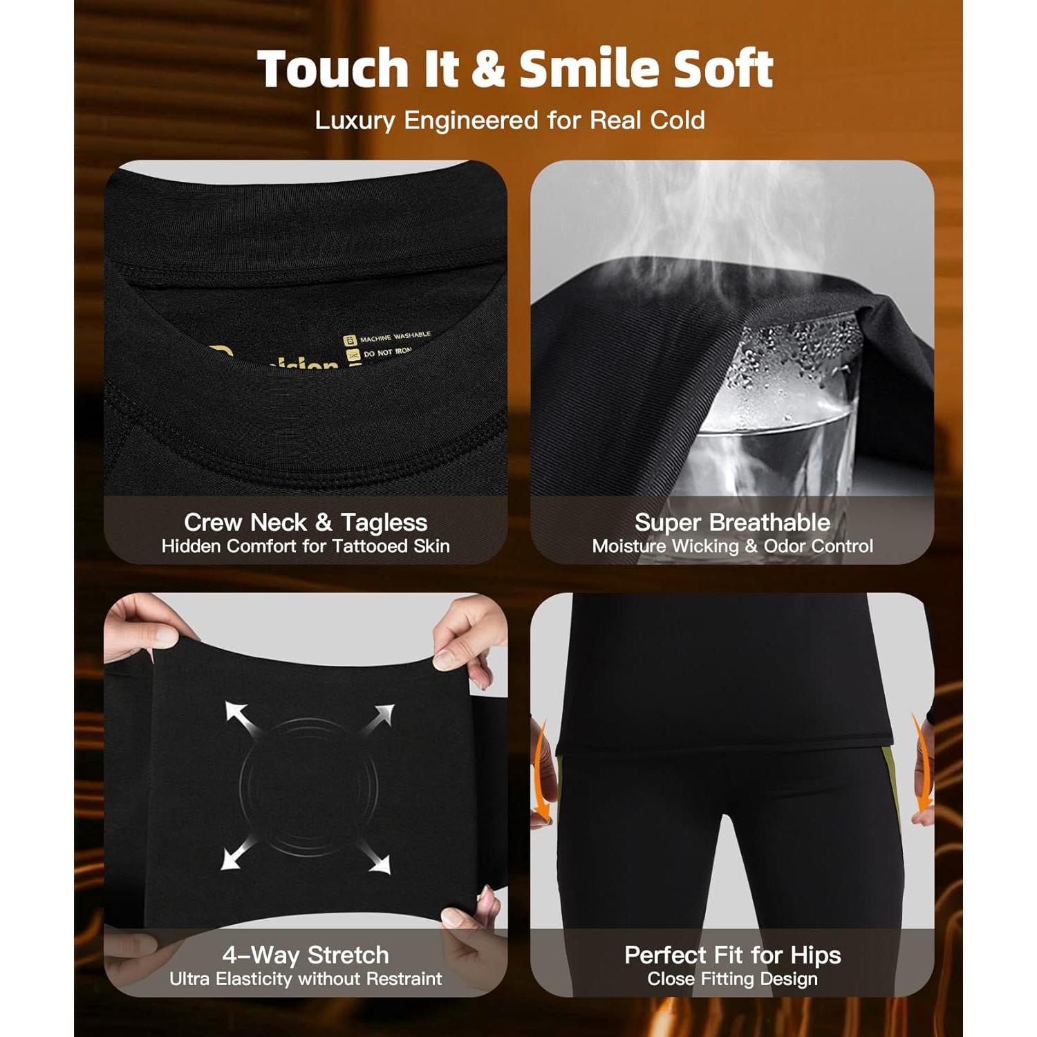 Ropa Interior Térmica para Hombres Romision - Long Johns Mediano