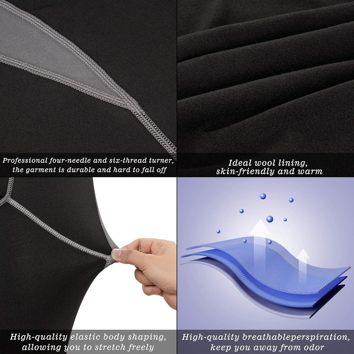 Conjunto Térmico para Hombre DIKAMEN - Forro Polar, Grande, Negro