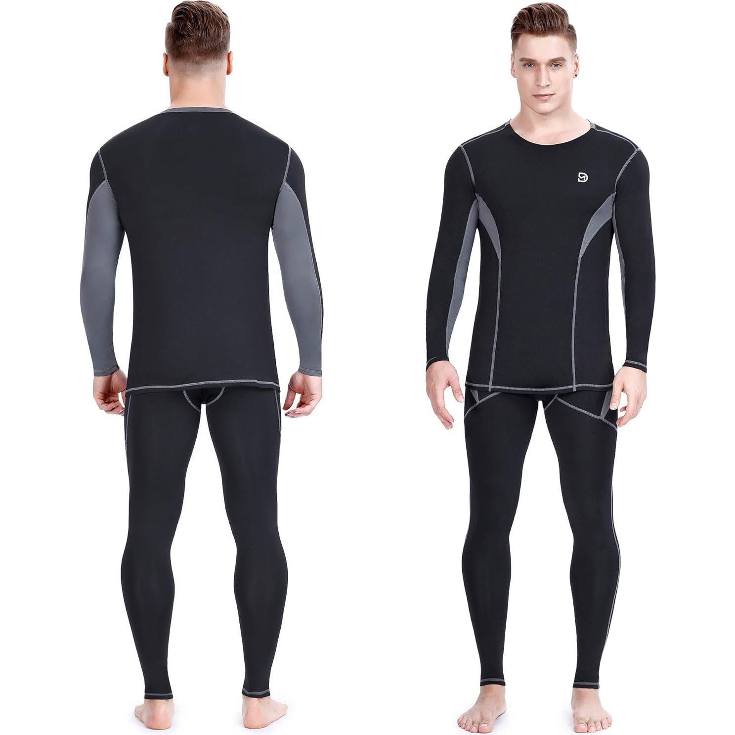 Conjunto Térmico para Hombre DIKAMEN - Forro Polar, Grande, Negro