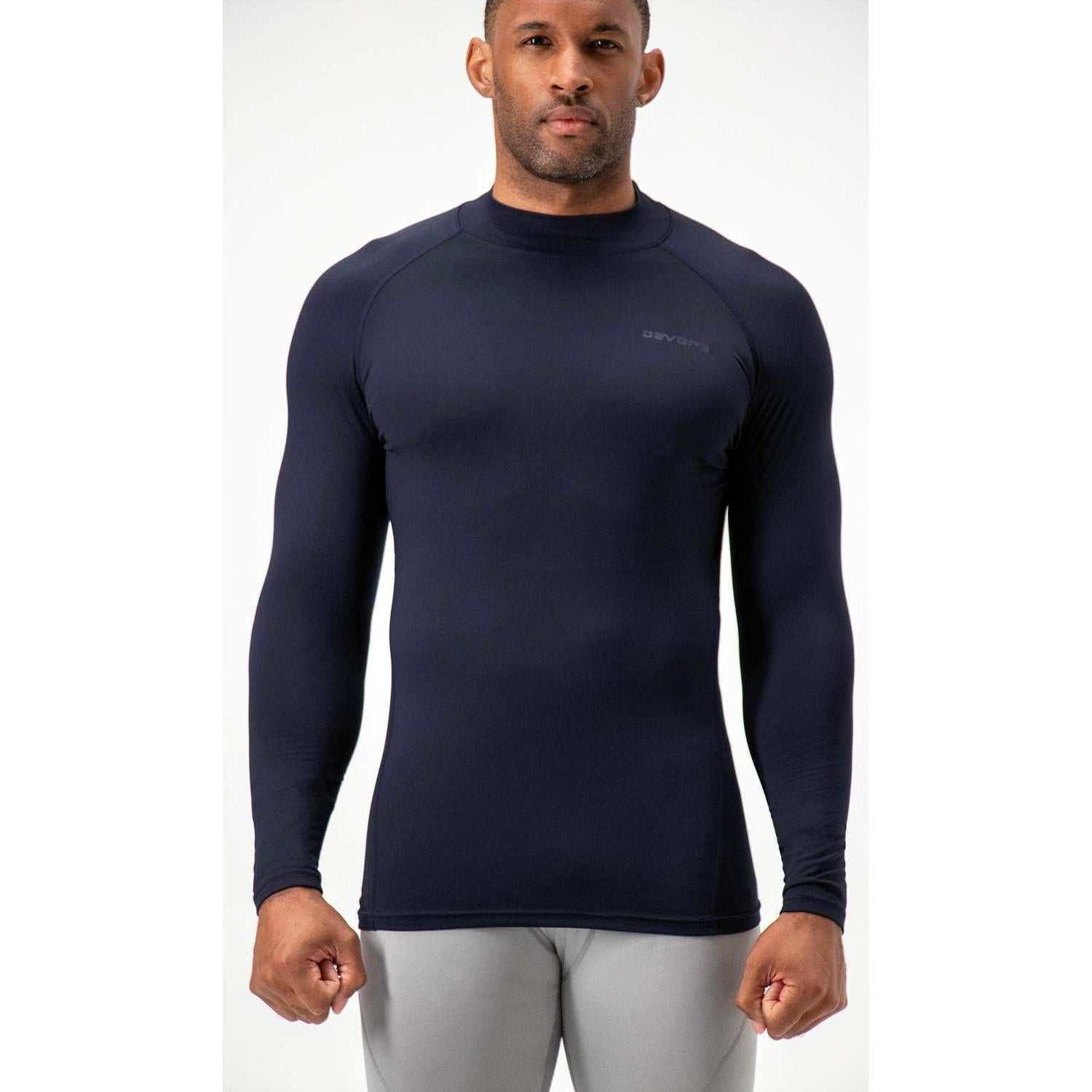 Camisetas Térmicas de Cuello Mock DEVOPS para Hombre - 2 Pack