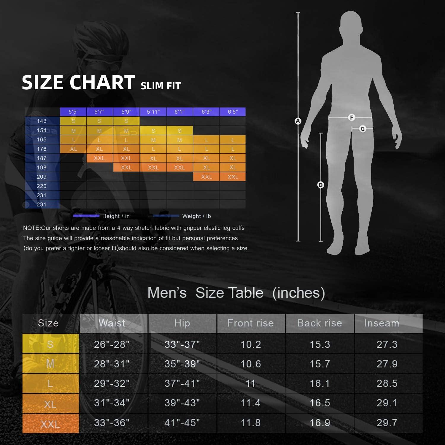 Pantalones de Ciclismo Souke Sports Largos 4D Hombre Negro