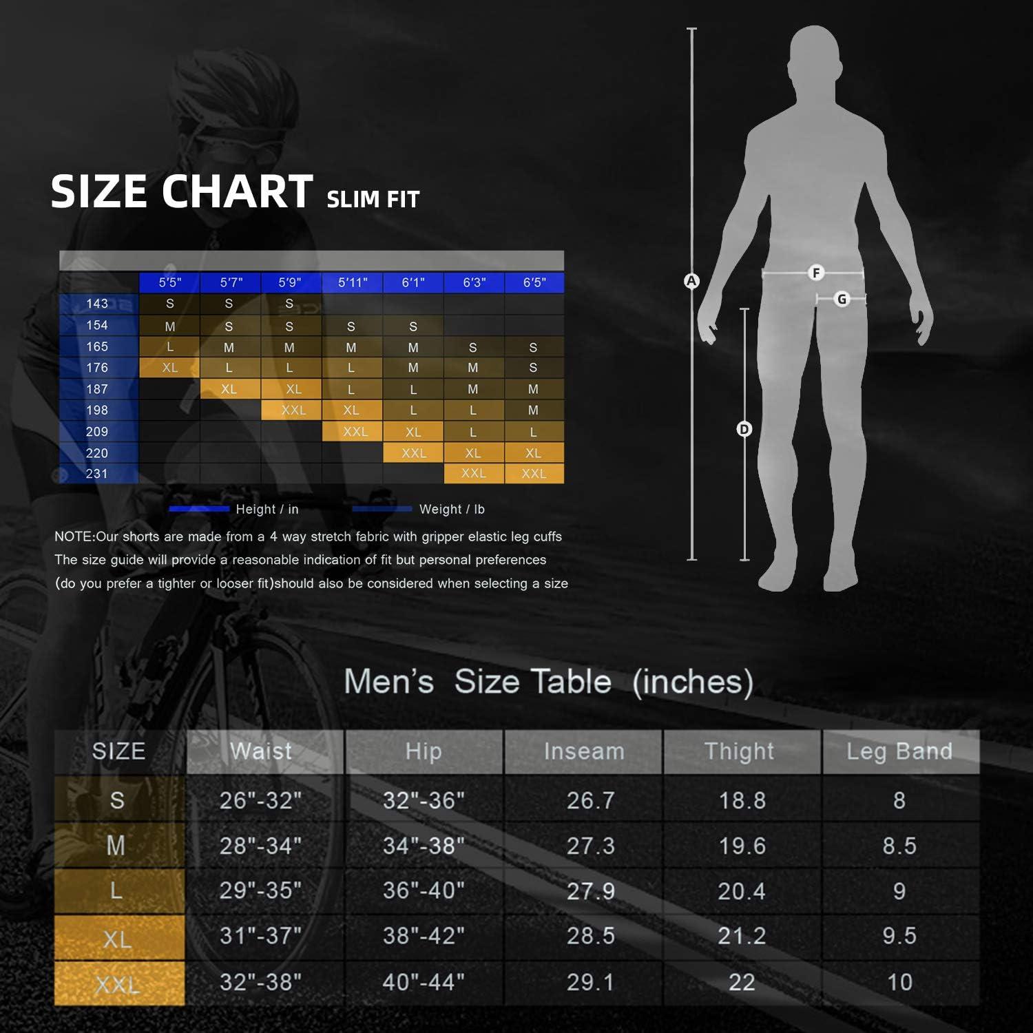 Pantalones de Ciclismo Souke Sports Largos 4D Hombre Negro