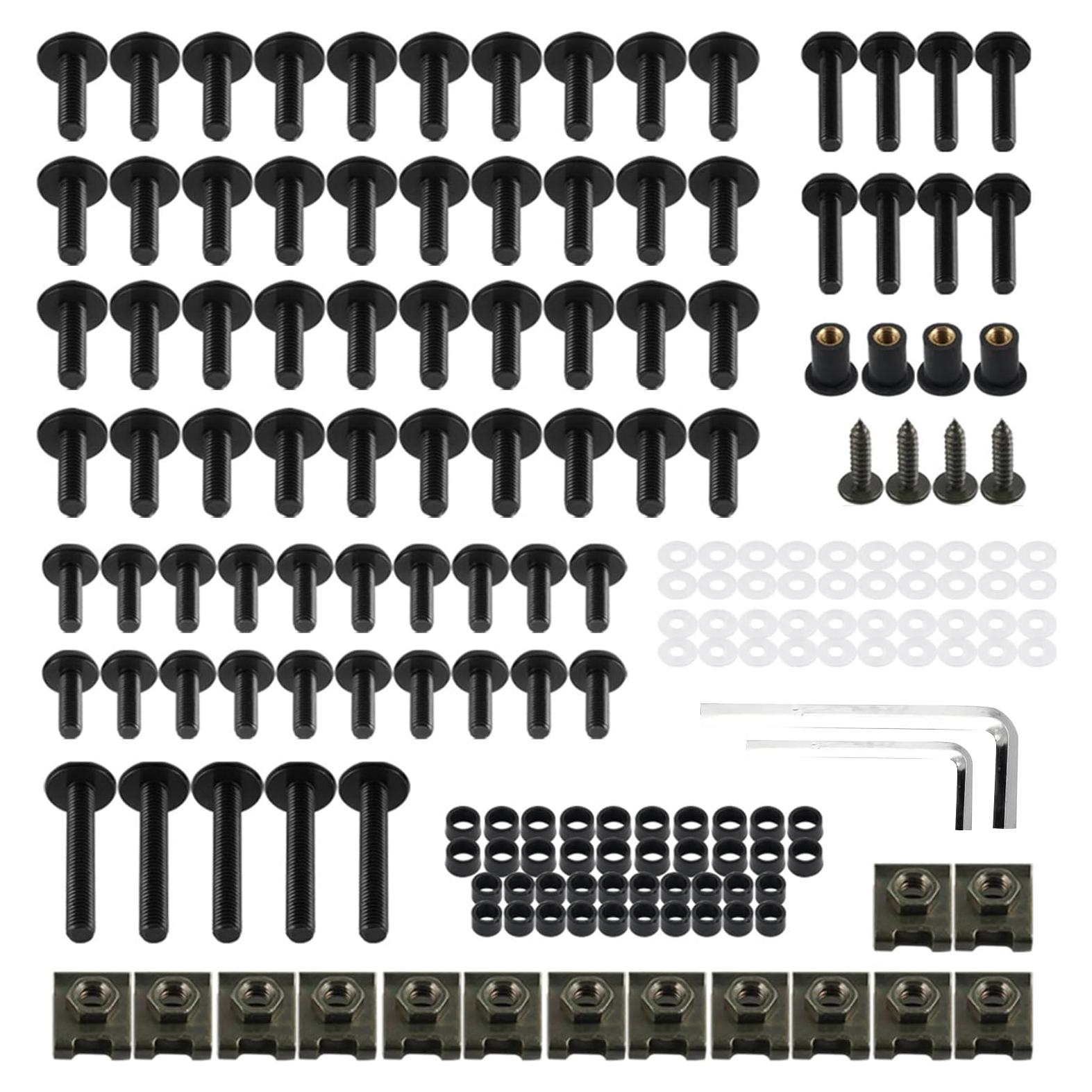 Kit de Tornillos para Carenado de Motocicleta Zikefest 177PCS