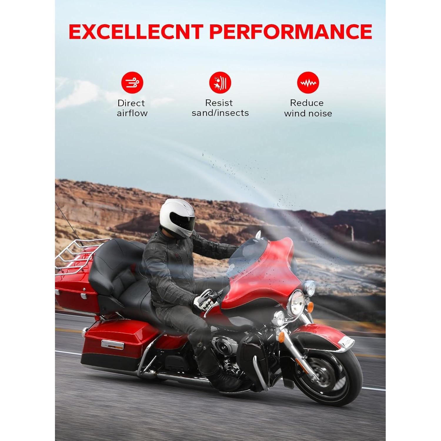 Parabrisas Onda 10" Amazicha para Harley Davidson 1996-2013