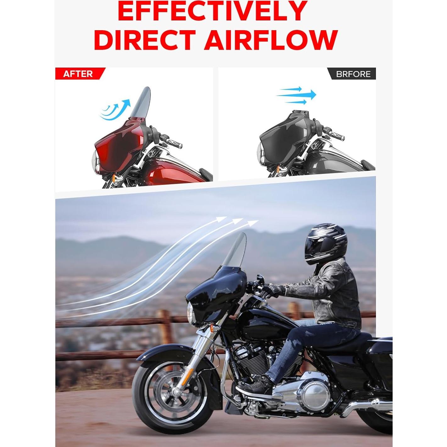 Parabrisas Onda 10" Amazicha para Harley Davidson 1996-2013